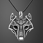 Vikings Wolf Head Necklace