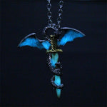 Glowing in The Dark Dragon Sword Necklace